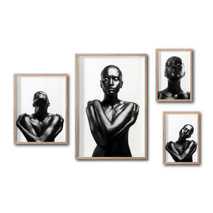 Set Cuadros Decorativo Black Woman 030 - Mujer Negra Africana