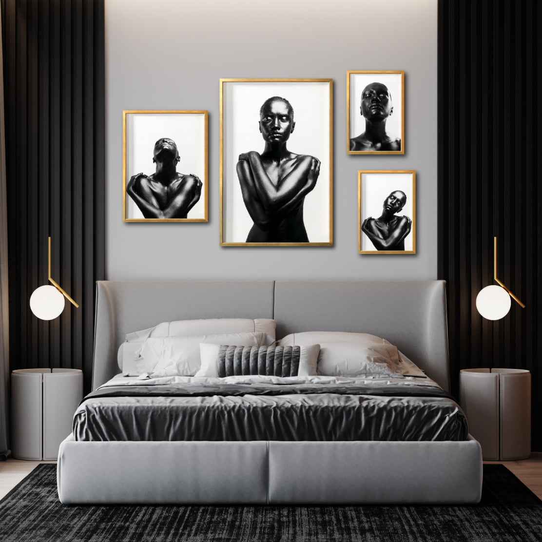 Set Cuadros Decorativo Black Woman 030 - Mujer Negra Africana