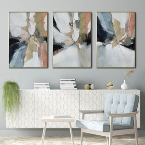 Set de 3 Cuadros Decorativos Abstract Colors 3-301 - Para Credenza