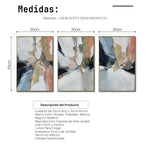 Cargar imagen en el visor de la galería, Set de 3 Cuadros Decorativos Abstract Colors 3-301 - Para Credenza
