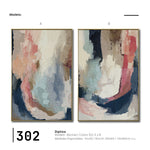 Cargar imagen en el visor de la galería, Set de 2 Cuadros Decorativos Abstract Colors 3 - 302 - Para Sala
