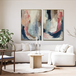 Cargar imagen en el visor de la galería, Set de 2 Cuadros Decorativos Abstract Colors 3 - 302 - Para Sala
