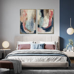 Cargar imagen en el visor de la galería, Set de 2 Cuadros Decorativos Abstract Colors 3 - 302 - Para Recamara
