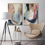 Cargar imagen en el visor de la galería, Set de 2 Cuadros Decorativos Abstract Colors 3 - 302 - Para Sala
