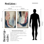 Cargar imagen en el visor de la galería, Set de 2 Cuadros Decorativos Abstract Colors 3 - 302 - Para Sala
