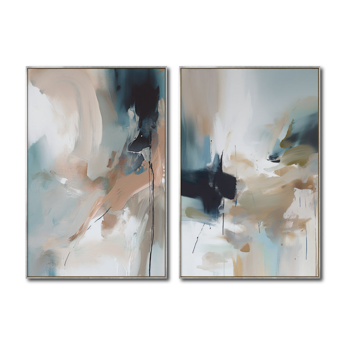 Set de 2 Cuadros Decorativos Abstract Colors 3 - 303 - Para Sala