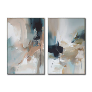 Set de 2 Cuadros Decorativos Abstract Colors 3 - 303 - Para Sala