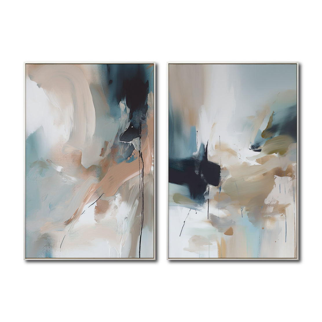 Set de 2 Cuadros Decorativos Abstract Colors 3 - 303 - Para Sala
