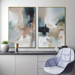 Cargar imagen en el visor de la galería, Set de 2 Cuadros Decorativos Abstract Colors 3-303 - Para Credenza

