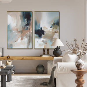 Set de 2 Cuadros Decorativos Abstract Colors 3-303 - Para Credenza