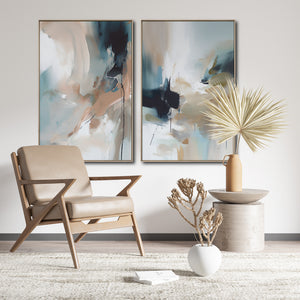 Set de 2 Cuadros Decorativos Abstract Colors 3 - 303 - Para Sala