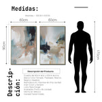 Cargar imagen en el visor de la galería, Set de 2 Cuadros Decorativos Abstract Colors 3 - 303 - Para Sala
