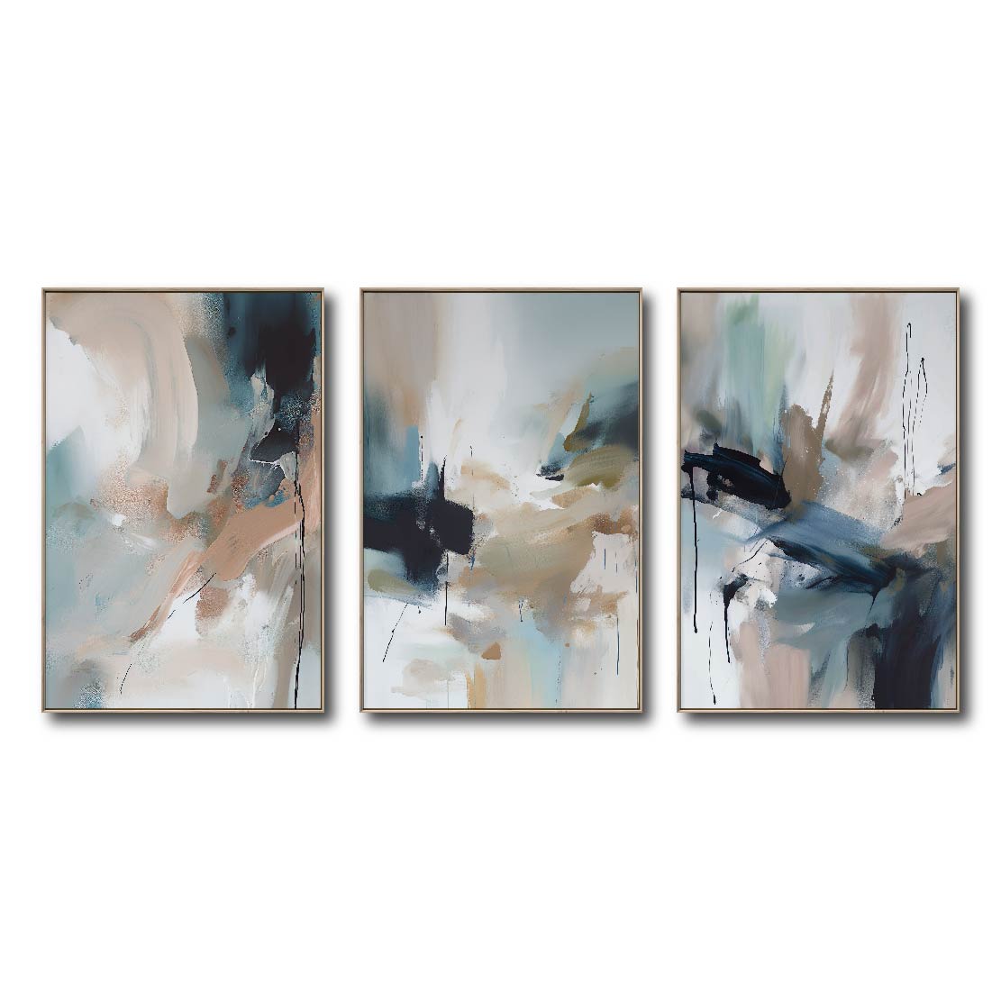 Set de 3 Cuadros Decorativos Abstract Colors 3 - 303 - Para Sala