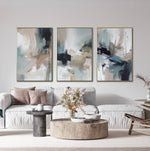 Cargar imagen en el visor de la galería, Set de 3 Cuadros Decorativos Abstract Colors 3 - 303 - Para Sala
