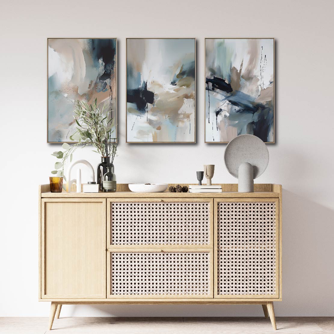 Set de 3 Cuadros Decorativos Abstract Colors 3 - 303 - Para Credenza