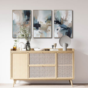 Set de 3 Cuadros Decorativos Abstract Colors 3 - 303 - Para Credenza