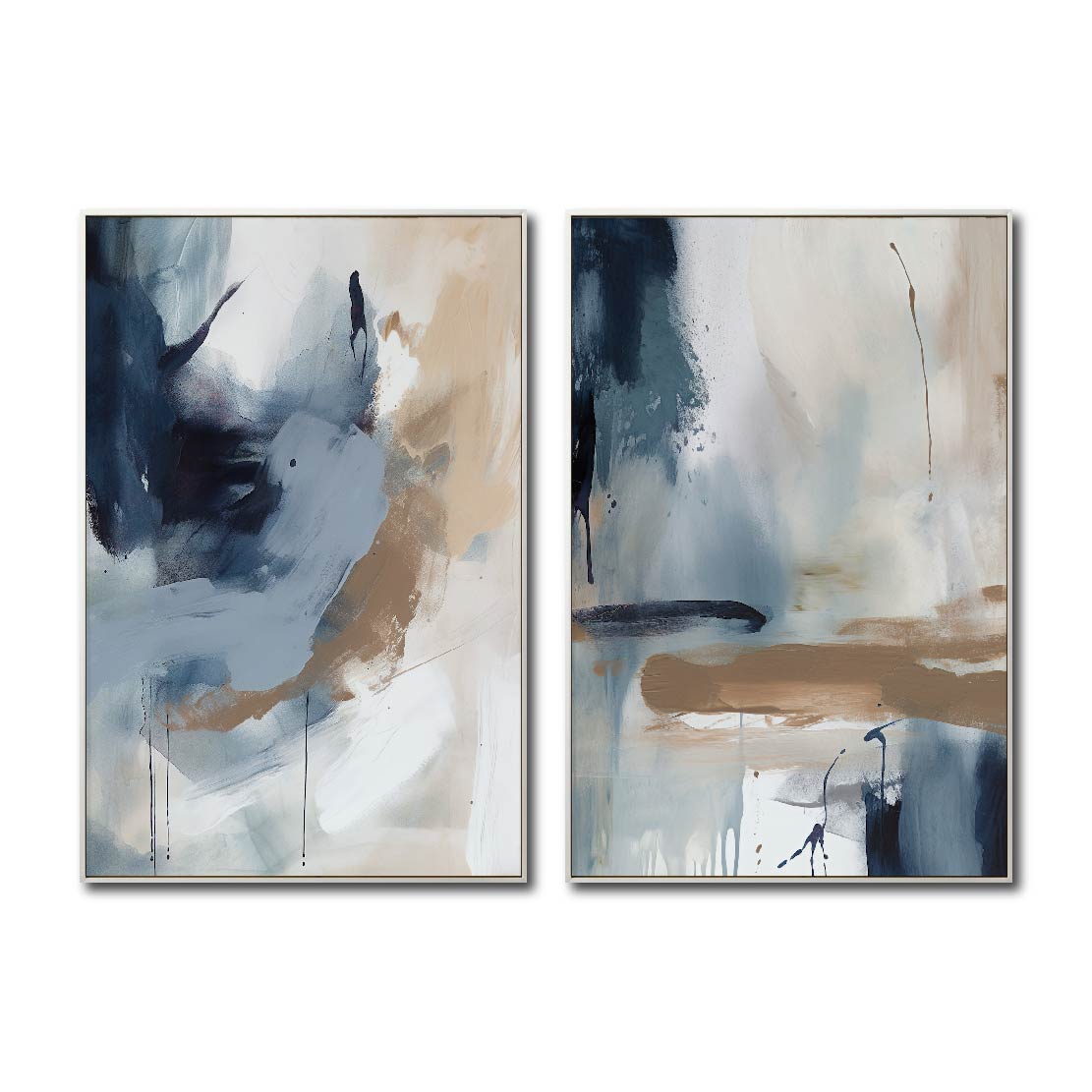 Set de 2 Cuadros Decorativos Abstract Colors 3 - 304 - Para Sala