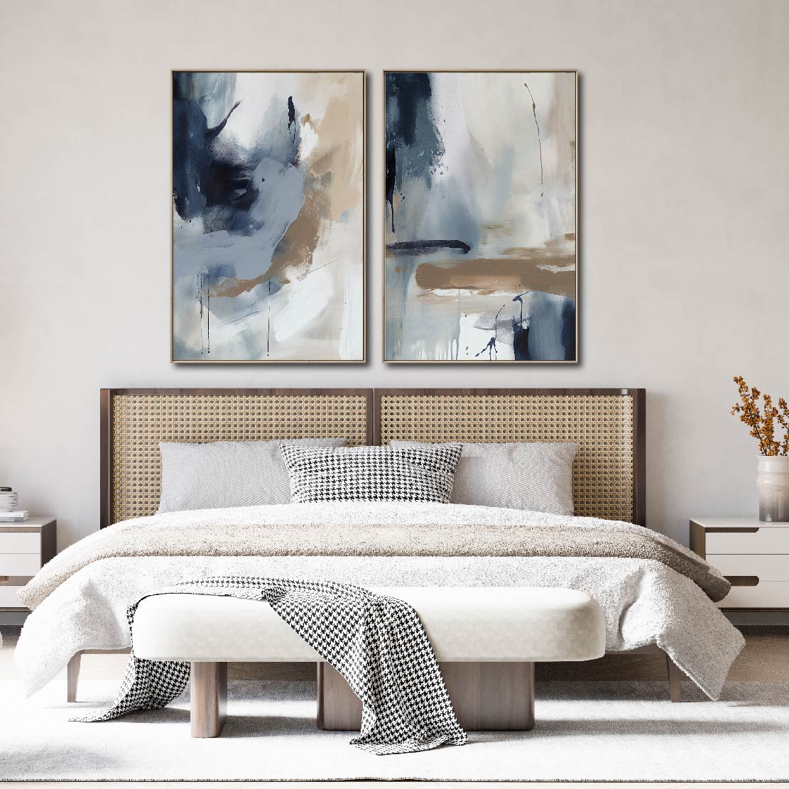 Set de 2 Cuadros Decorativos Abstract Colors 3 - 304 -  Para Recamara