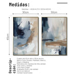 Cargar imagen en el visor de la galería, Set de 2 Cuadros Decorativos Abstract Colors 3 - 304 -  Para Recamara
