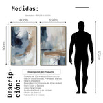 Cargar imagen en el visor de la galería, Set de 2 Cuadros Decorativos Abstract Colors 3 - 304 - Para Sala

