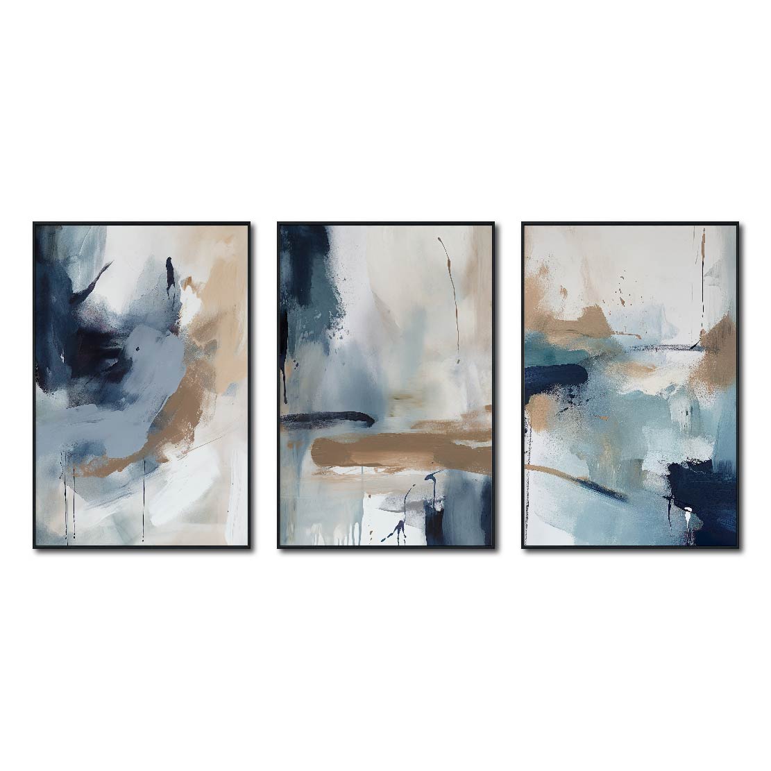 Set de 3 Cuadros Decorativos Abstract Colors 3 - 304 - Para Sala