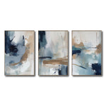 Cargar imagen en el visor de la galería, Set de 3 Cuadros Decorativos Abstract Colors 3 - 304 - Arte Moderno y Juvenil en tonos Azules, beige y terracota
