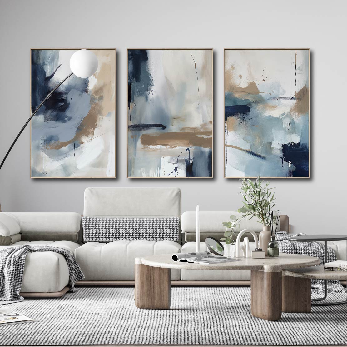 Set de 3 Cuadros Decorativos Abstract Colors 3 - 304 - Para Sala