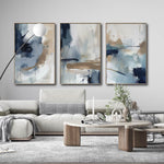 Cargar imagen en el visor de la galería, Set de 3 Cuadros Decorativos Abstract Colors 3 - 304 - Para Sala
