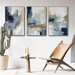 Cargar imagen en el visor de la galería, Set de 3 Cuadros Decorativos Abstract Colors 3 - 304 - Para Sala
