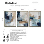 Cargar imagen en el visor de la galería, Set de 3 Cuadros Decorativos Abstract Colors 3 - 304 - Para Sala
