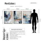 Cargar imagen en el visor de la galería, Set de 3 Cuadros Decorativos Abstract Colors 3 - 304 - Para Sala
