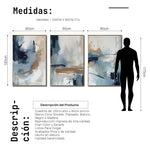 Cargar imagen en el visor de la galería, Set de 3 Cuadros Decorativos Abstract Colors 3 - 304 - Para Sala
