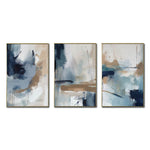 Cargar imagen en el visor de la galería, Set de 3 Cuadros Decorativos Abstract Colors 3 - 304 - Arte Moderno y Juvenil en tonos Azules, beige y terracota
