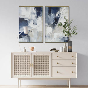 Set de 2 Cuadros Decorativos Abstract Colors 3 - 306 - Para Credenza