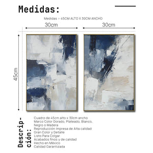 Set de 2 Cuadros Decorativos Abstract Colors 3 - 306 - Para Sala
