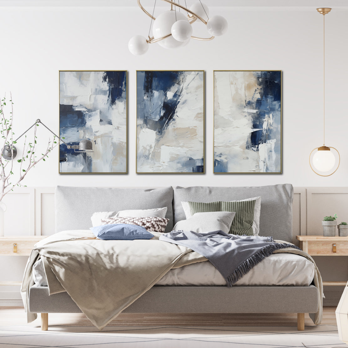 Set de 3 Cuadros Decorativos Abstract Colors 3 - 306 - Para Recamara