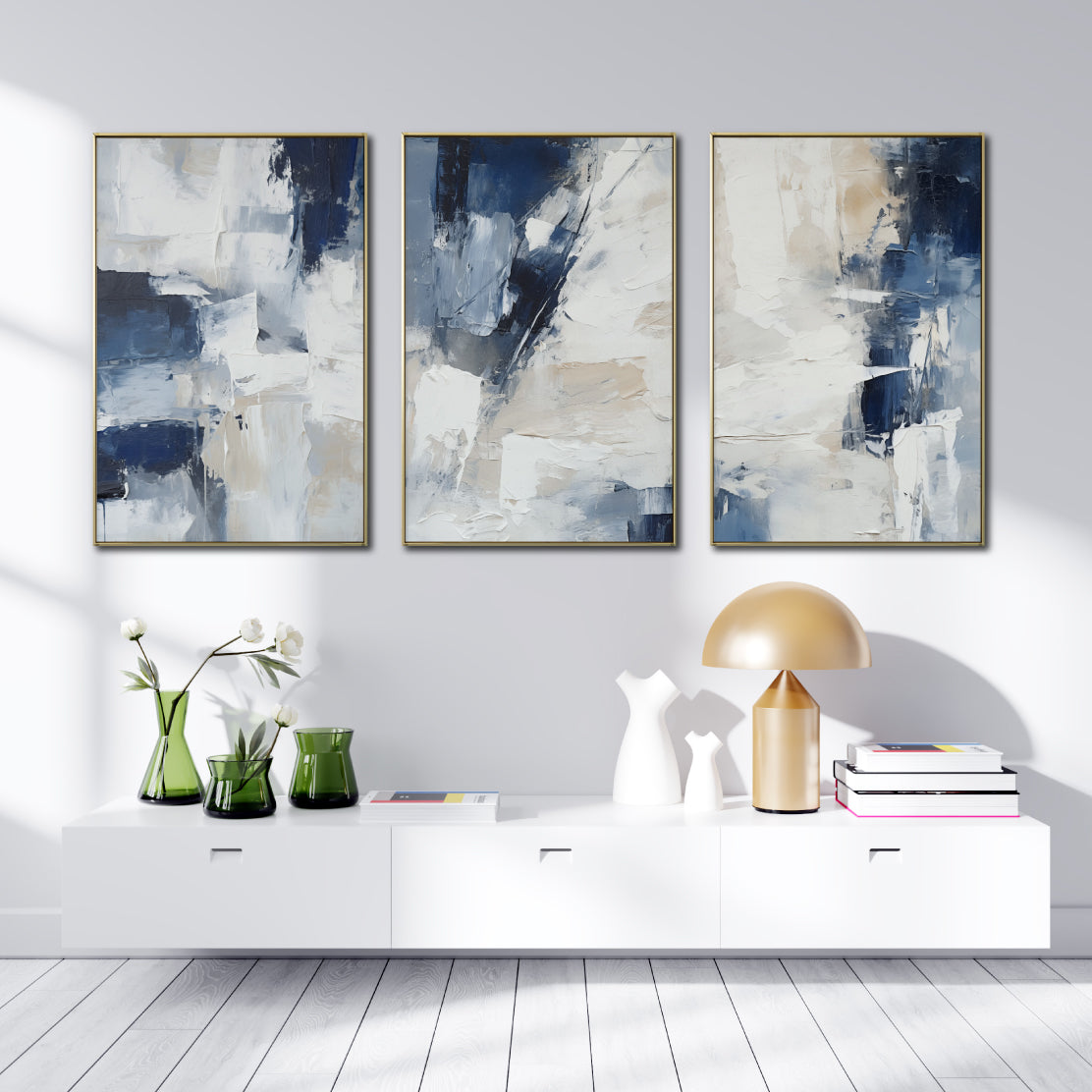 Set de 3 Cuadros Decorativos Abstract Colors 3-306 - Para Credenza