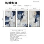 Cargar imagen en el visor de la galería, Set de 3 Cuadros Decorativos Abstract Colors 3 - 306
