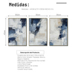 Cargar imagen en el visor de la galería, Set de 3 Cuadros Decorativos Abstract Colors 3 - 306 - Para Sala

