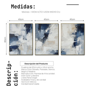 Set de 3 Cuadros Decorativos Abstract Colors 3 - 306