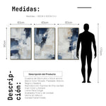 Cargar imagen en el visor de la galería, Set de 3 Cuadros Decorativos Abstract Colors 3 - 306 - Para Recamara
