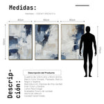 Cargar imagen en el visor de la galería, Set de 3 Cuadros Decorativos Abstract Colors 3 - 306 - Para Sala
