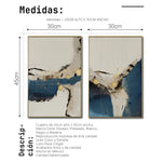Cargar imagen en el visor de la galería, Set de 2 Cuadros Decorativos Abstract Colors 3 - 308

