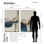 Cargar imagen en el visor de la galería, Set de 2 Cuadros Decorativos Abstract Colors 3 - 308
