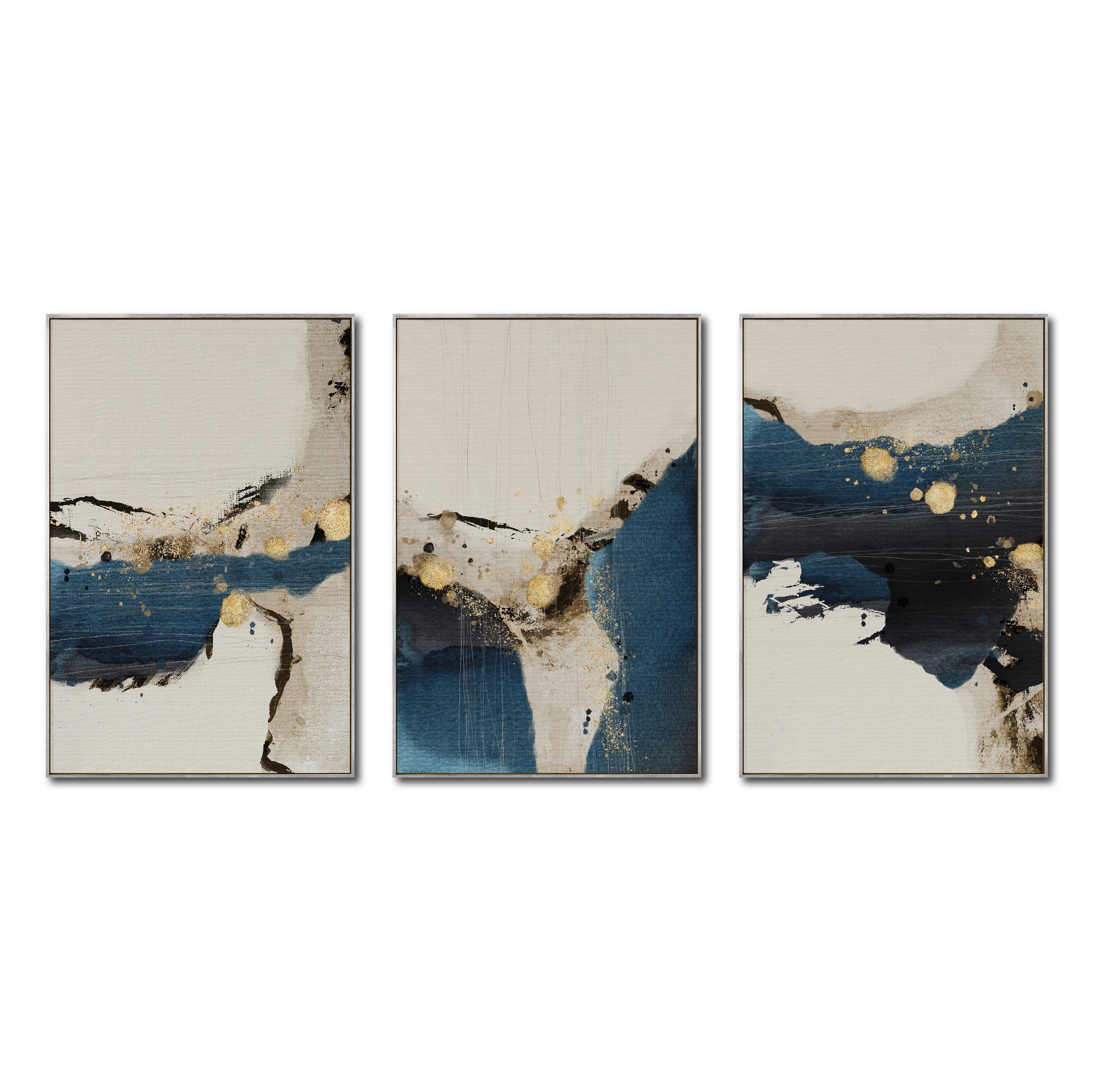 Set de 3 Cuadros Decorativos Abstract Colors 3 - 308 - Para Sala