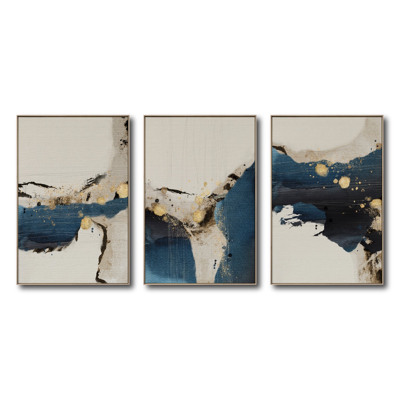 Set de 3 Cuadros Decorativos Abstract Colors 3 - 308 - Para Sala