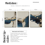 Cargar imagen en el visor de la galería, Set de 3 Cuadros Decorativos Abstract Colors 3 - 308 - Para Sala
