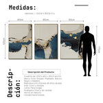 Cargar imagen en el visor de la galería, Set de 3 Cuadros Decorativos Abstract Colors 3 - 308 - Para Sala
