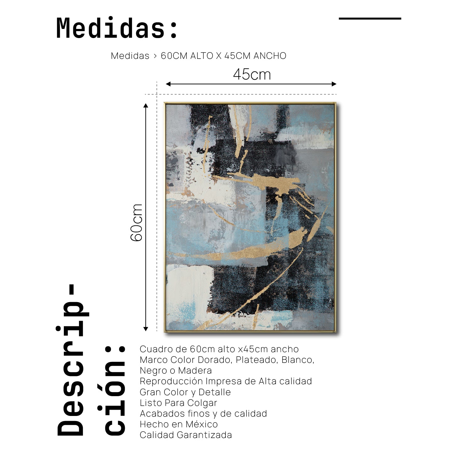 Cuadro Decorativo Abstract Colors 3- 309 - Para Sala