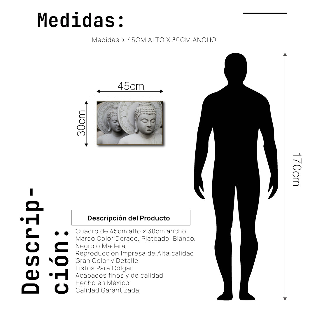 Cuadro Decorativo - Zen 030 - Budas en Meditación